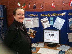 Heather Jaremko manning the AFHS Display