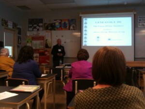 Bill Campbell of AFHS teaching Genealogy 101