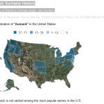 Aumack Surname History Map