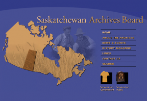 Saskatchewan Archives Website