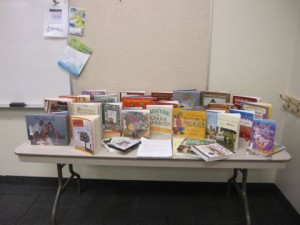 A selection of genealogy and family history books at the Calgary Public Library