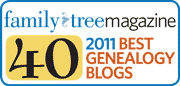 Award - Family Tree Magazine Top 40 Genealogy Bloggers- Luxegen Genealogy